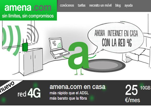 Amena ofrece 4G hogar