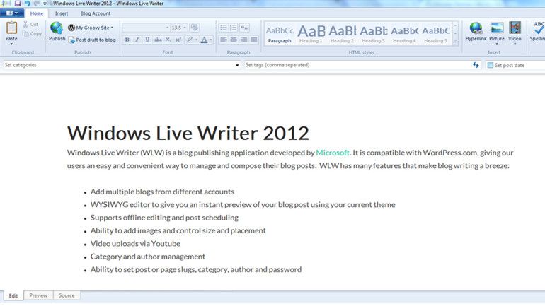 Windows Live Writer