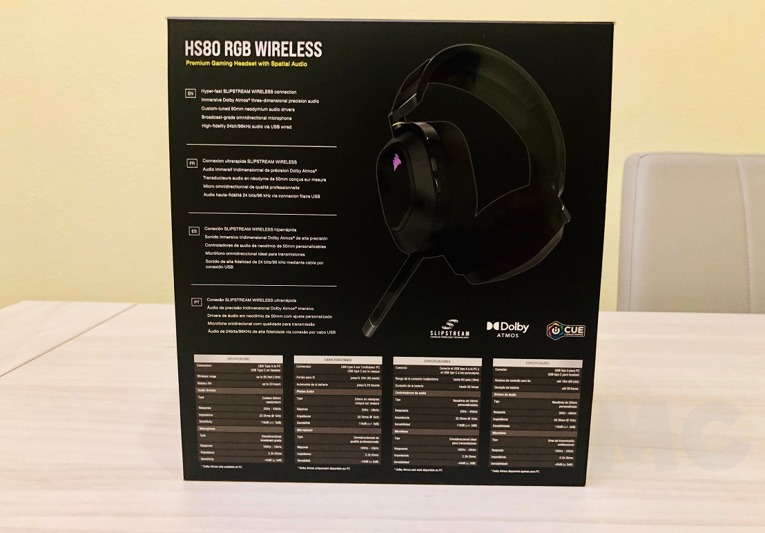 Análisis CORSAIR HS80 RGB Wireless, auriculares estéreo inalámbricos con  micrófono compatibles con Dolby Atmos para PC destinados a «jugadores  gamers»