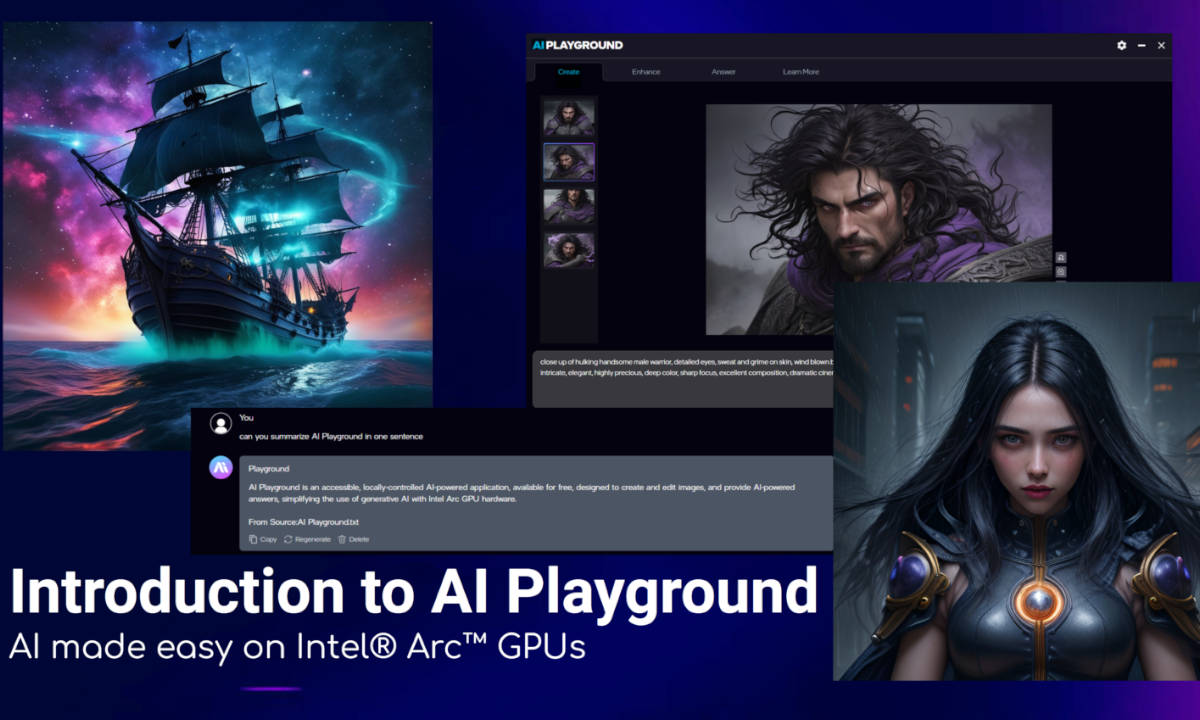 Intel publica la beta de AI Playground para gráficas dedicadas Arc