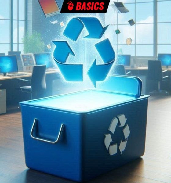 papelera de reciclaje portada IA